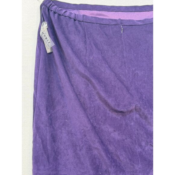 Norton McNaughton Womans Stretch Skirt 18W Purple Fringe Detail - Picture 9 of 9